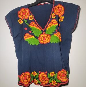 Traditional Mexican Embroidered Shirt